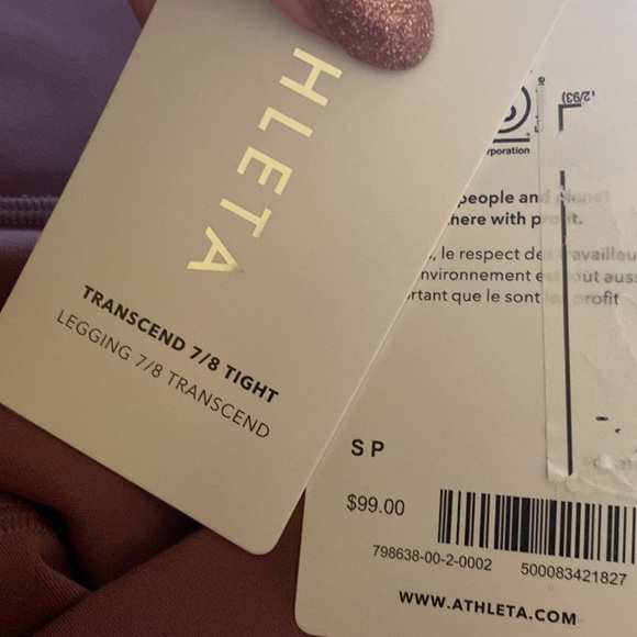 Athleta Transcend 7/8 Tight // Tawny Rose #798638 - Picture 8 of 12